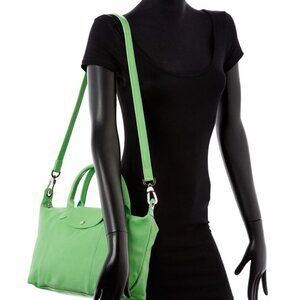Longchamp LE PLIAGE Leather small green NWT
